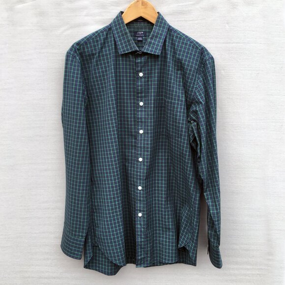 J. Crew Plaid Button Plaid Down Shirt - LG - Picture 2 of 6